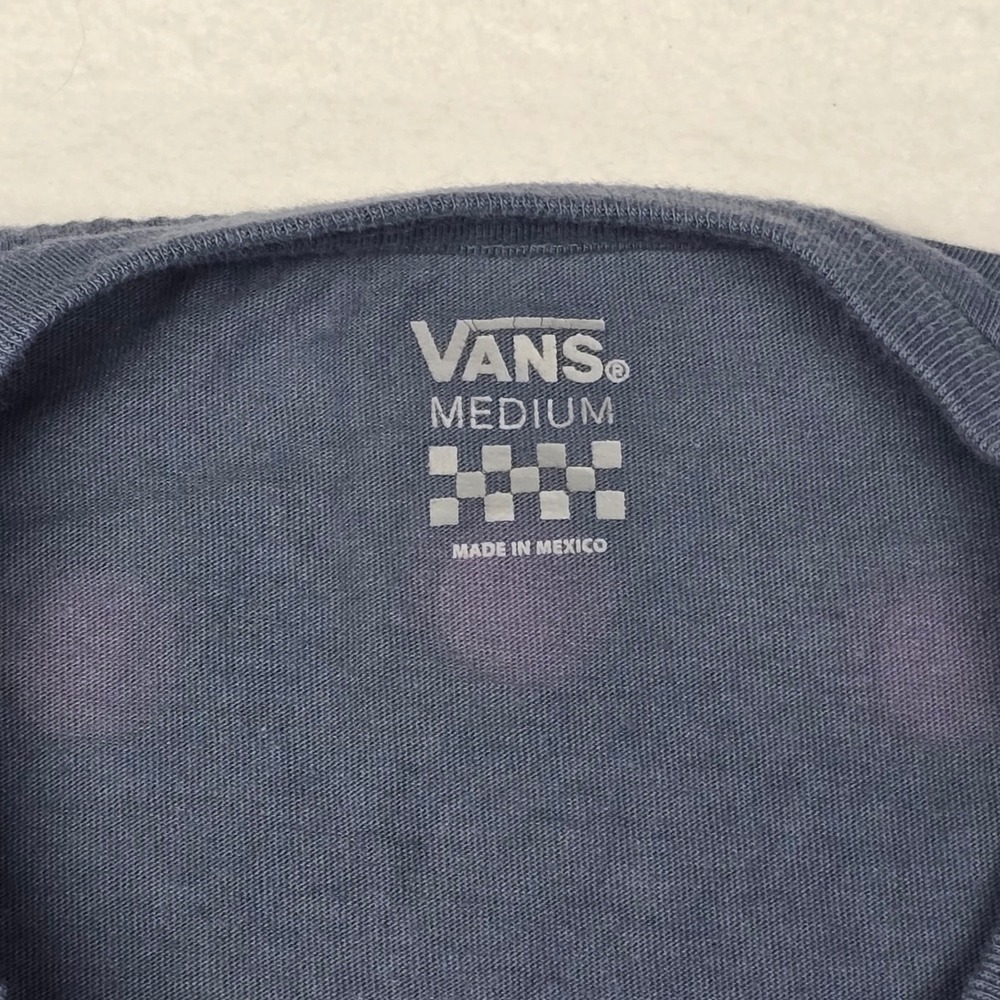 Vans Mens Long Sleeve Graphic T-Shirt Blue Gray Moon Phase Off The Wall Medium - Picture 3 of 10